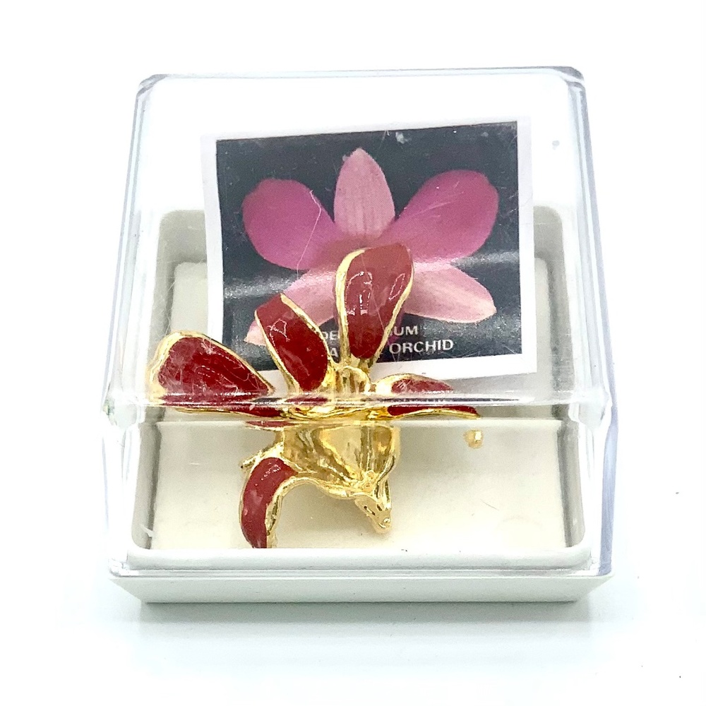 Lot of 3 Non Precious Metal Rose Leave Pins / Brooches / Vintage / Jewelry Set - Picture 6 of 11